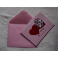 Handmade Decorated Greeting Card / Wholesale Christmas Greeting Card with Envelop